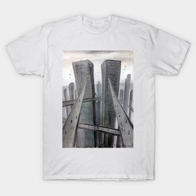 Two towers T-Shirt by diegomanuel